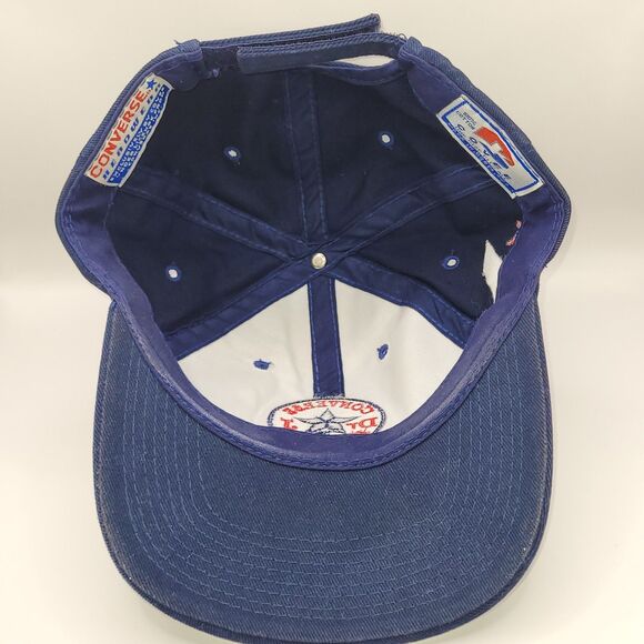 Vtg Converse Dr. J All Star Hat Navy Blue Adjustable Strapback Covee Cotton GUC - Picture 7 of 9